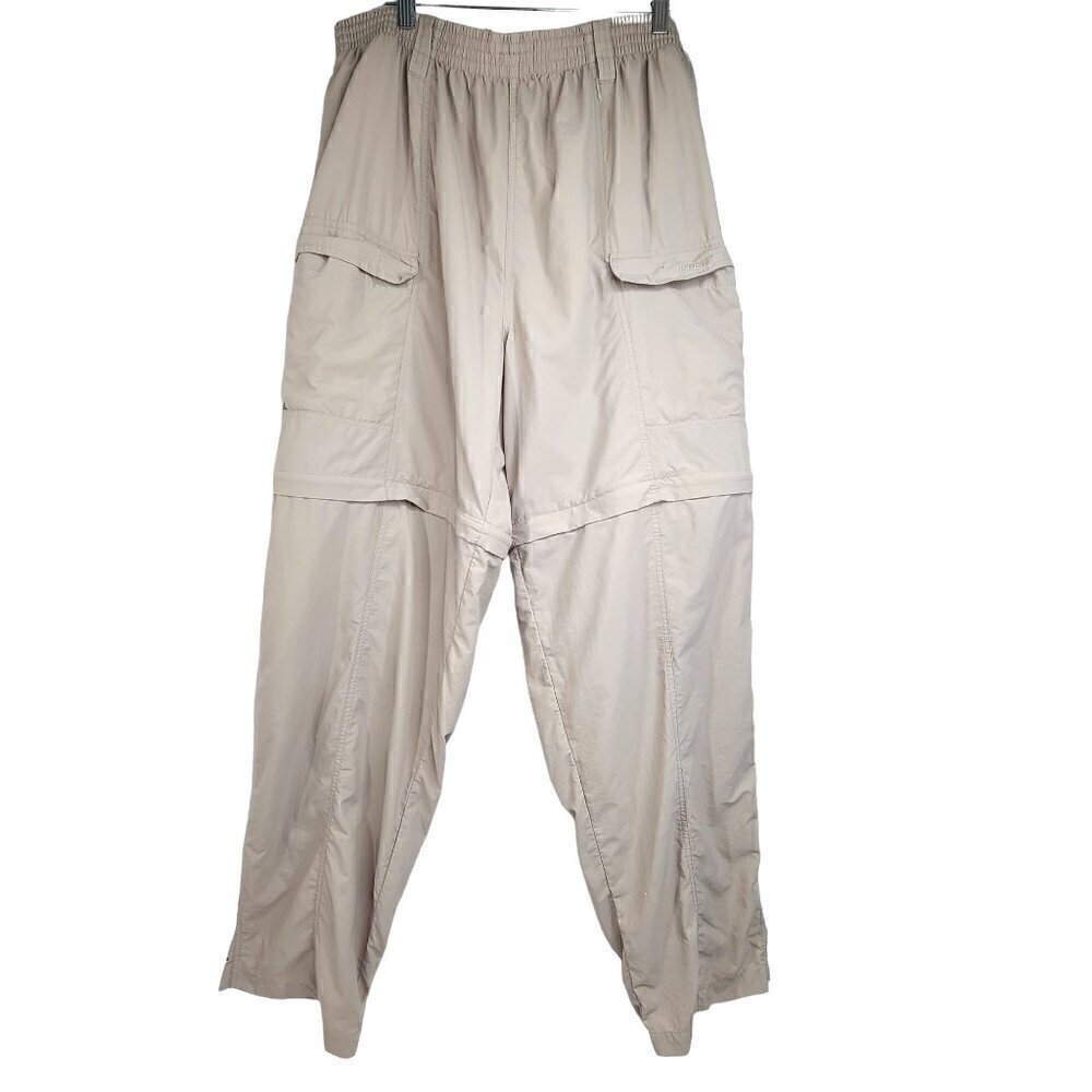 Columbia PFG Cream Beige Convertible Hiking Pants UPF 30
